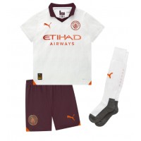Echipament fotbal Manchester City Erling Haaland #9 Tricou Deplasare 2023-24 pentru copii maneca scurta (+ Pantaloni scurti)